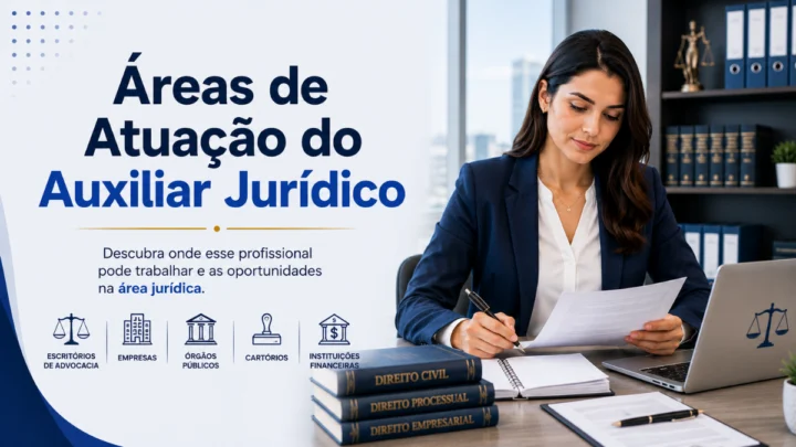 Auxiliar Jurídico atuando em diferentes segmentos da área jurídica