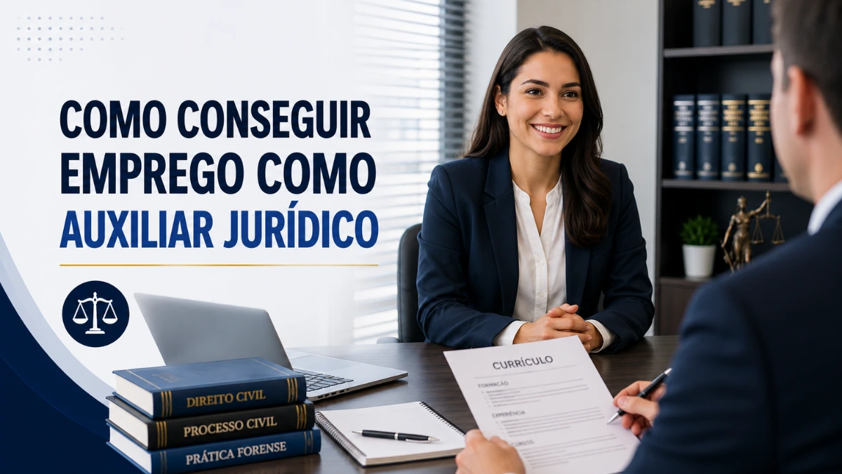 Candidato participando de entrevista para vaga de Auxiliar Jurídico
