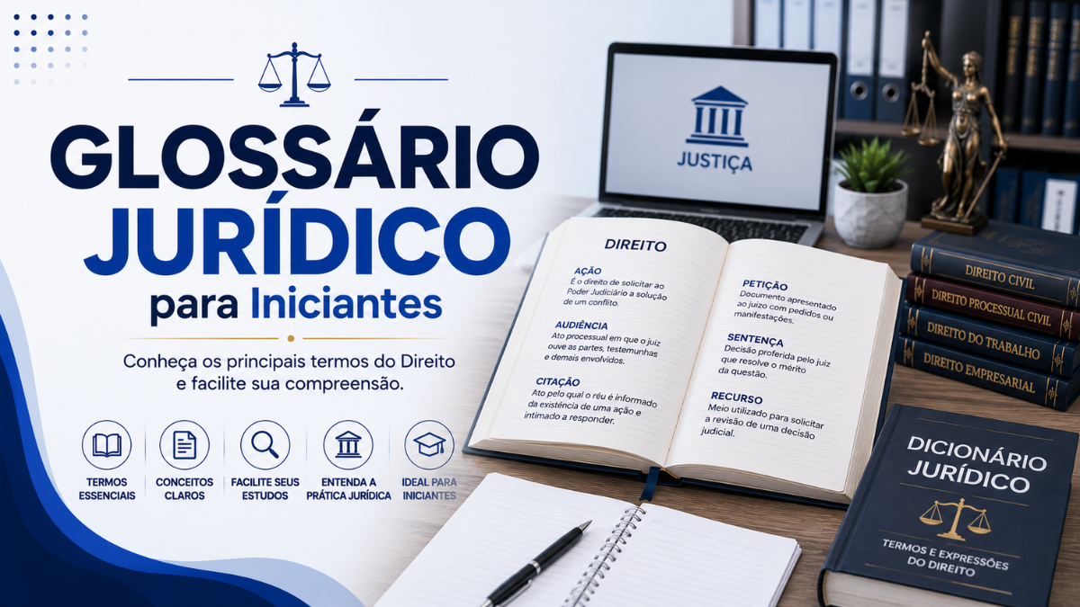 Glossário jurídico com principais termos do Direito
